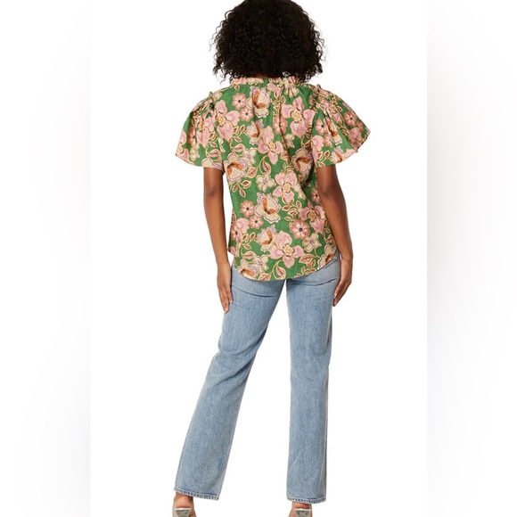 Misa | Suparna Floral Print Top | Color Kelly Blossoms XS - Picture 4 of 9